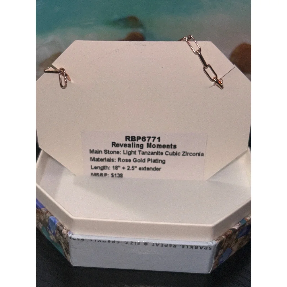 Bomb Party Revealing Moments December 2023 Tanzanite Rose Gold Necklace - Picture 3 of 3